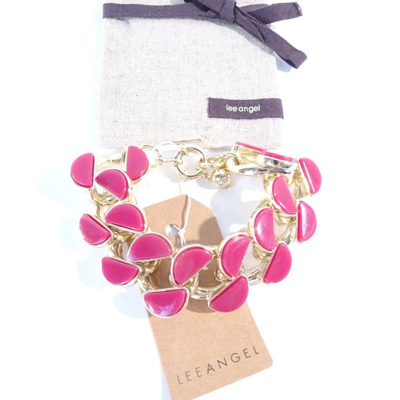 Lee Angel  Half-Moon Howlite and Steel bracelet NWT 198 - Picture 4 of 7